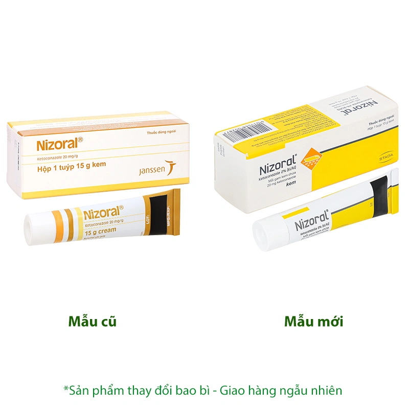 Kem bôi da Nizoral 20mg/g trị nhiễm nấm ngoài da, viêm da tiết bã tuýp 15g - 